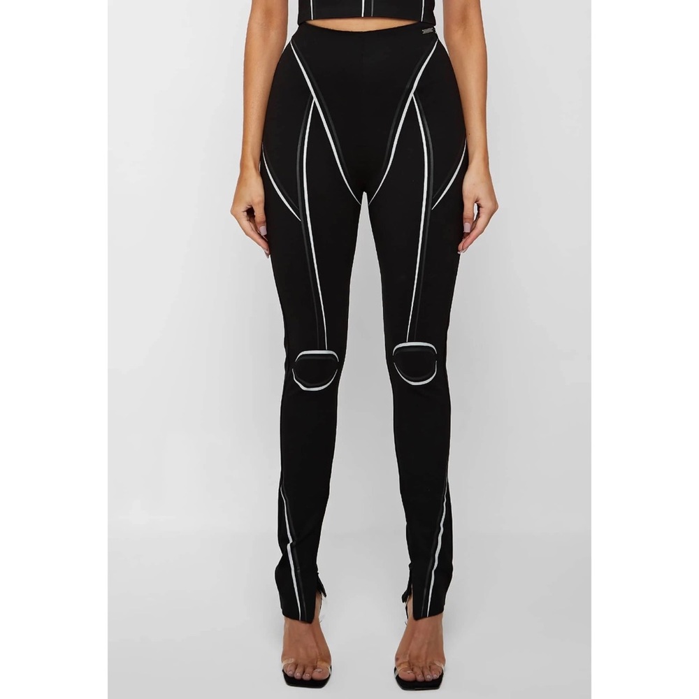 High Waisted Bandage Leggings (cyber, futuristic, robot, edgy)